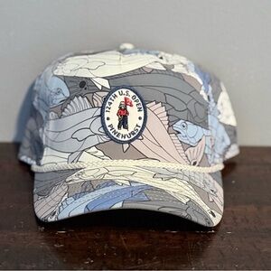 Pinehurst 124th U.S. Open Fish-Patterned Snapback Rope Hat NWOT